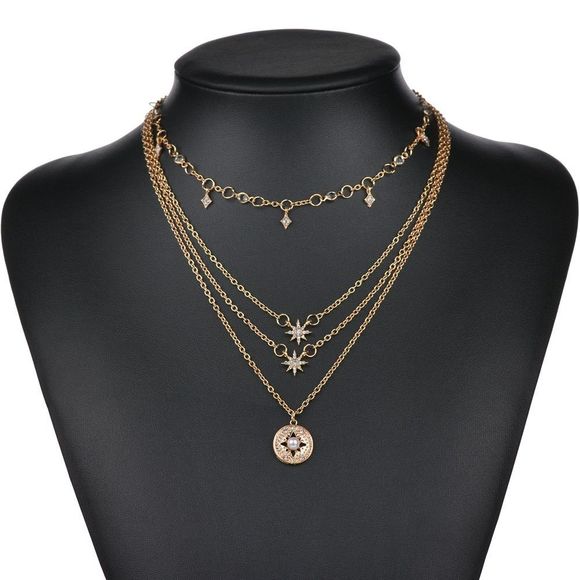 Bohemian Star Pearl Pendant Necklace - Picture 3 of 4